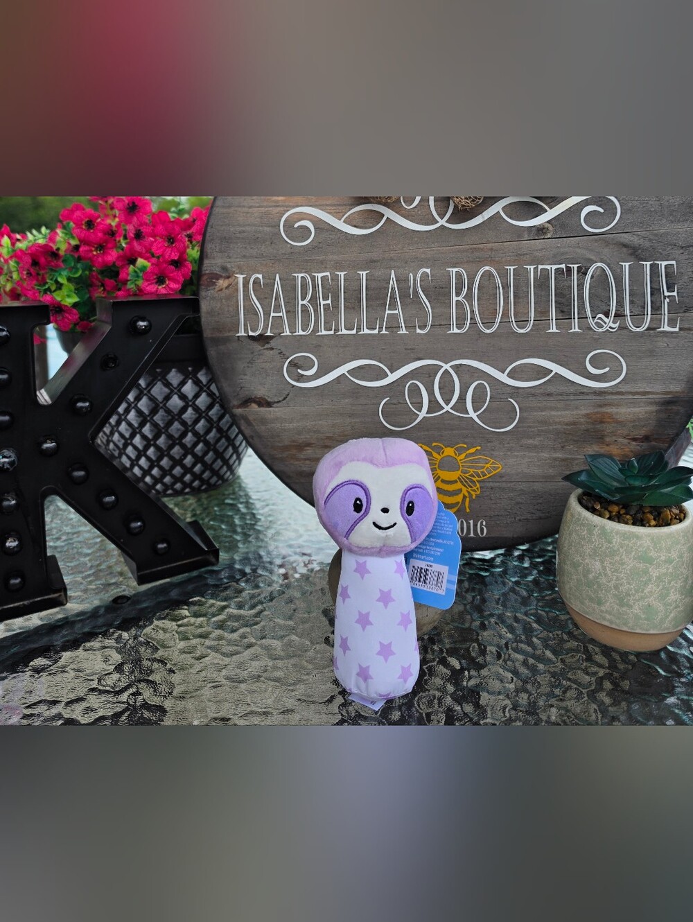 Spark Create Imagine Purple Star Sloth Rattle - Picture 10 of 14